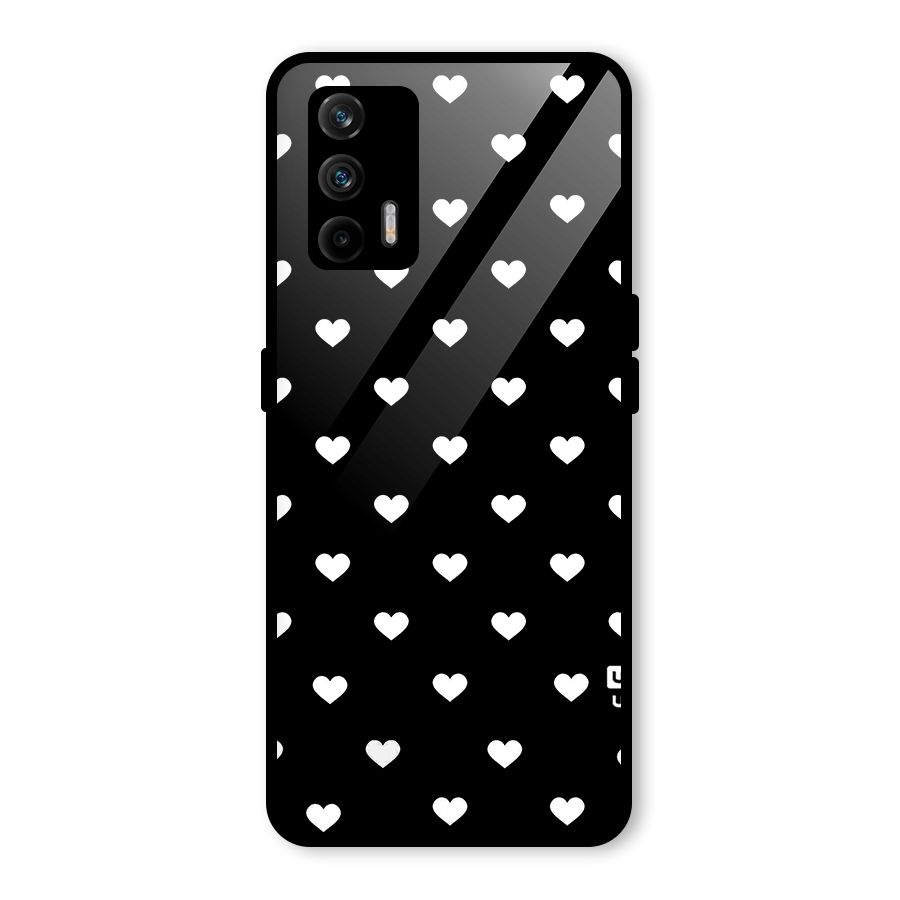 Seamless Hearts Pattern Glass Back Case for Realme X7 Max