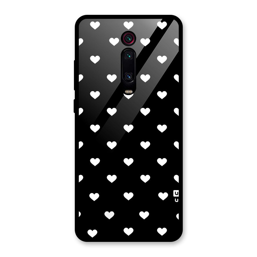 Seamless Hearts Pattern Glass Back Case for Redmi K20 Pro