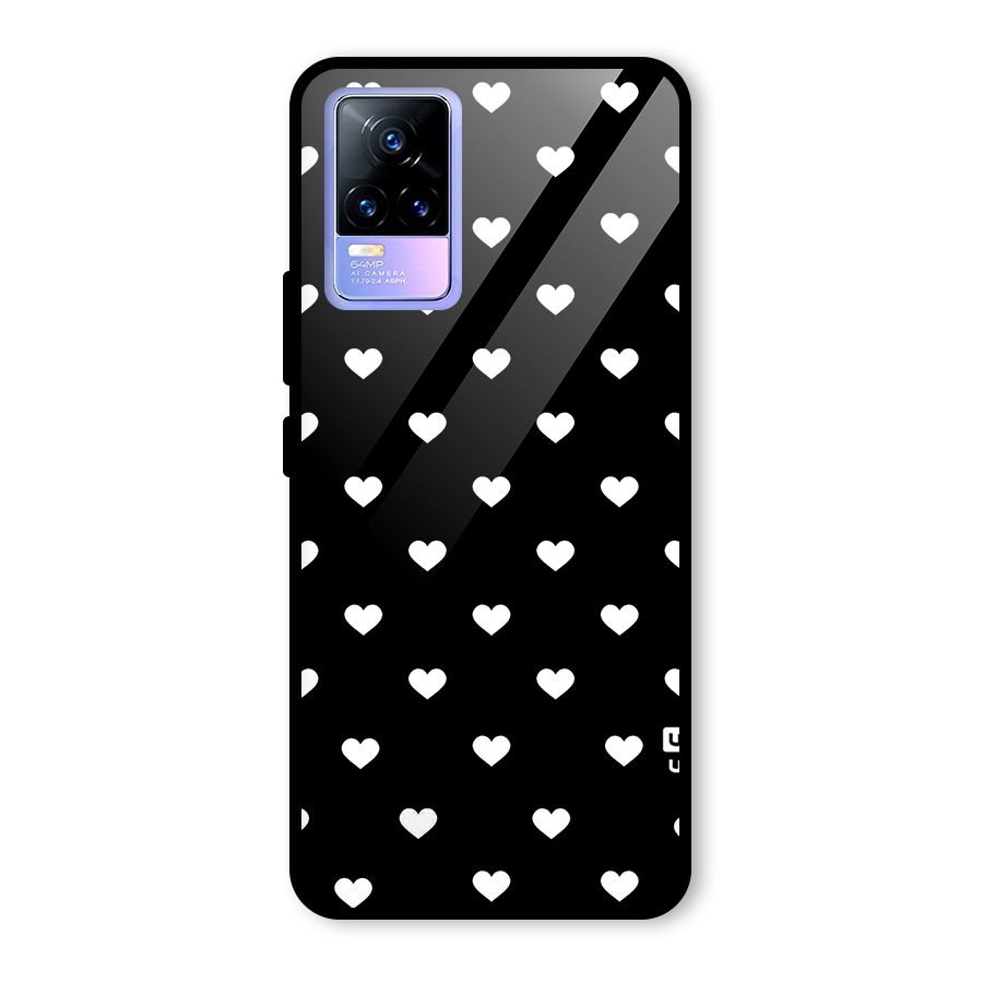 Seamless Hearts Pattern Glass Back Case for Vivo Y73