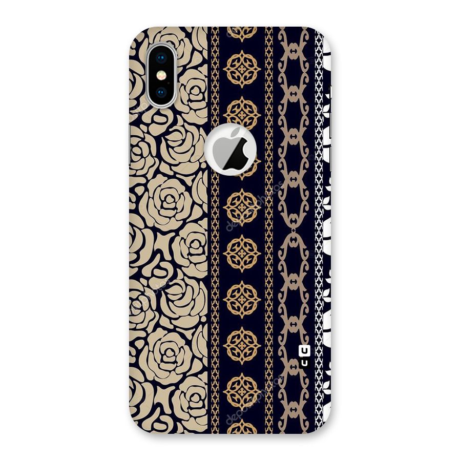 Seamless Pattern Back Case for iPhone X Logo Cut