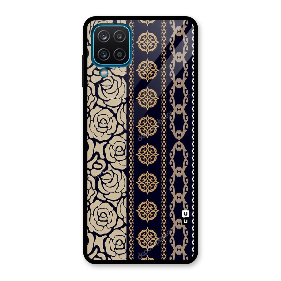 Seamless Pattern Glass Back Case for Galaxy A12
