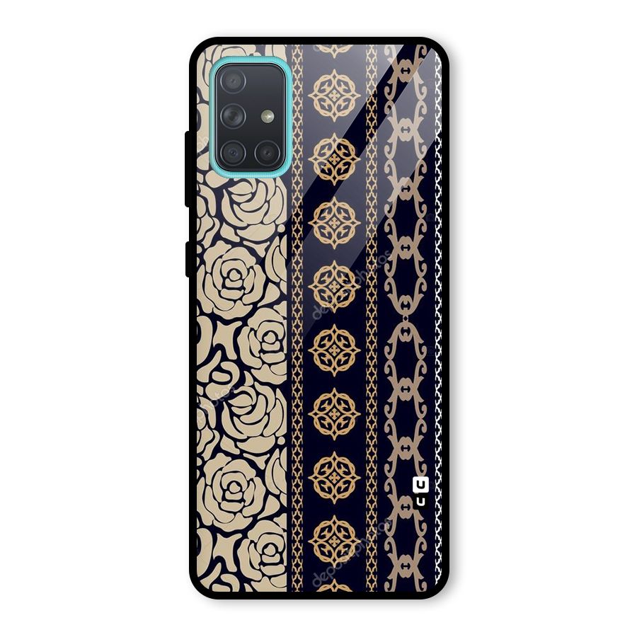 Seamless Pattern Glass Back Case for Galaxy A71