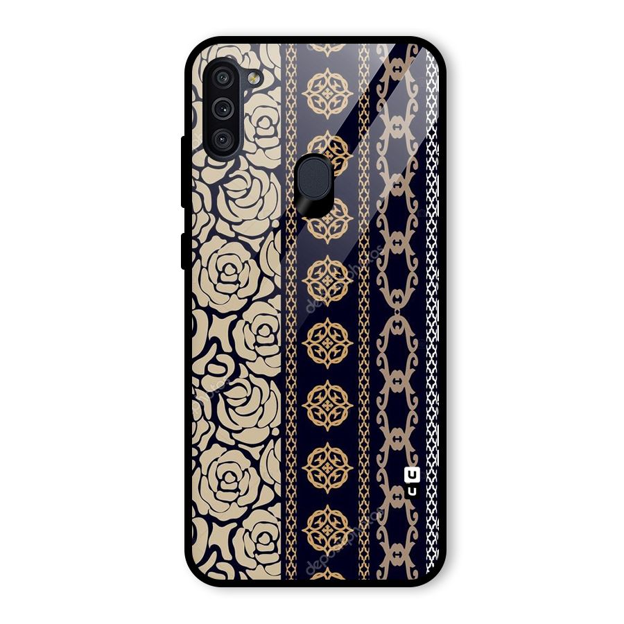 Seamless Pattern Glass Back Case for Galaxy M11
