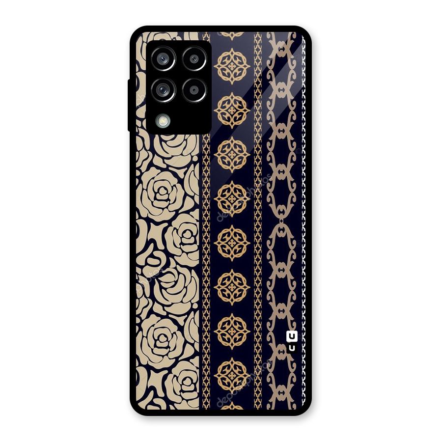 Seamless Pattern Glass Back Case for Galaxy M53 5G