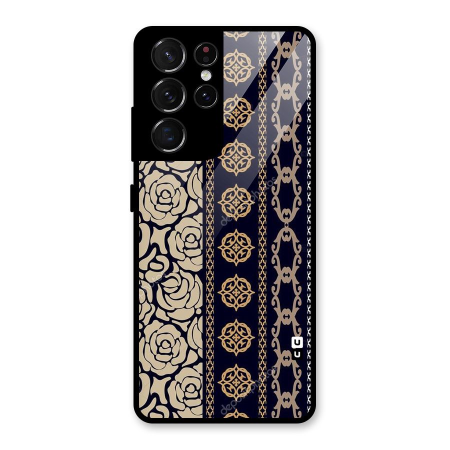 Seamless Pattern Glass Back Case for Galaxy S21 Ultra 5G