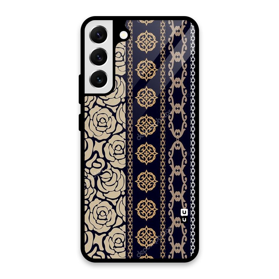 Seamless Pattern Glass Back Case for Galaxy S22 Plus 5G