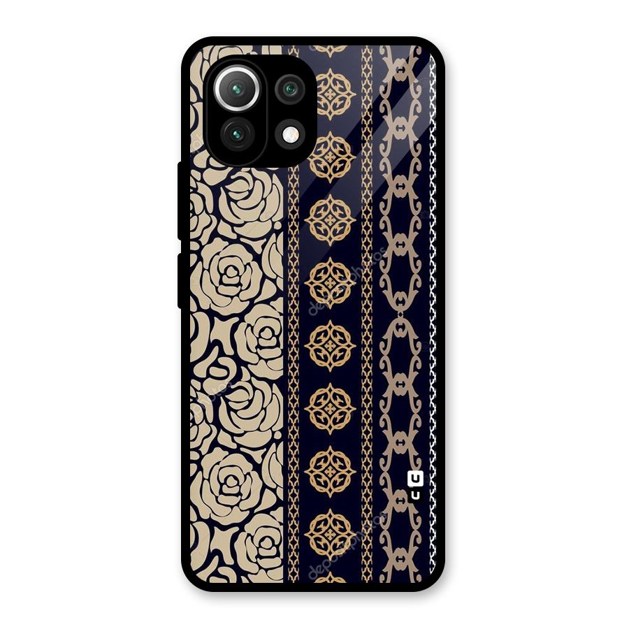 Seamless Pattern Glass Back Case for Mi 11 Lite