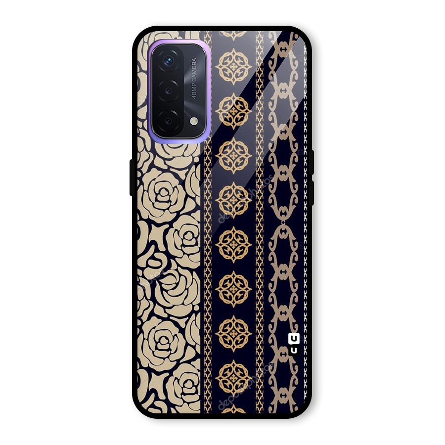 Seamless Pattern Glass Back Case for Oppo A74 5G