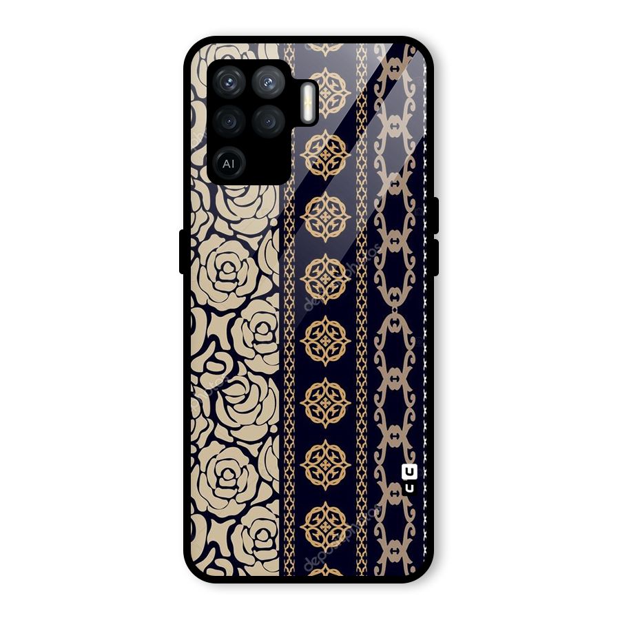 Seamless Pattern Glass Back Case for Oppo F19 Pro