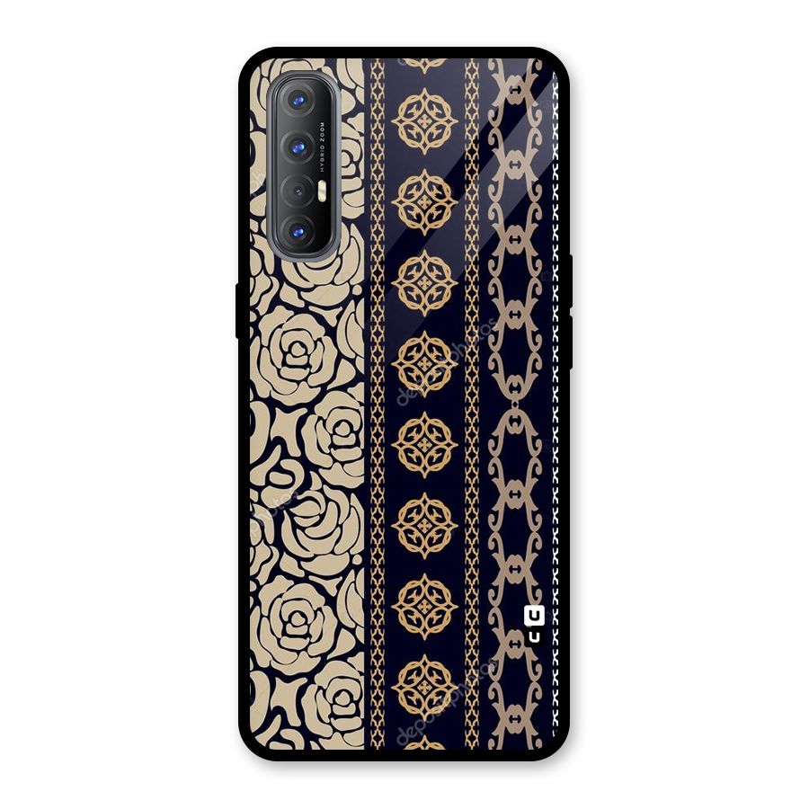 Seamless Pattern Glass Back Case for Oppo Reno3 Pro