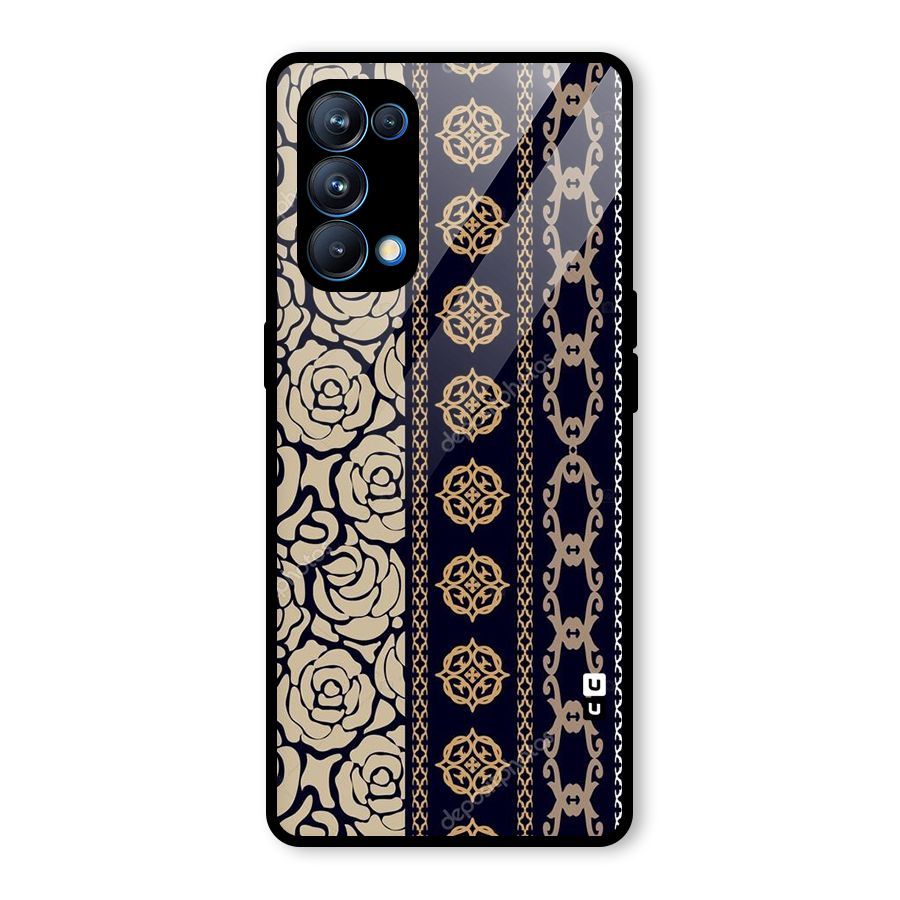 Seamless Pattern Glass Back Case for Oppo Reno5 Pro 5G