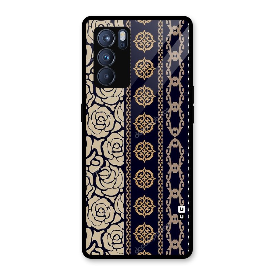 Seamless Pattern Glass Back Case for Oppo Reno6 Pro 5G