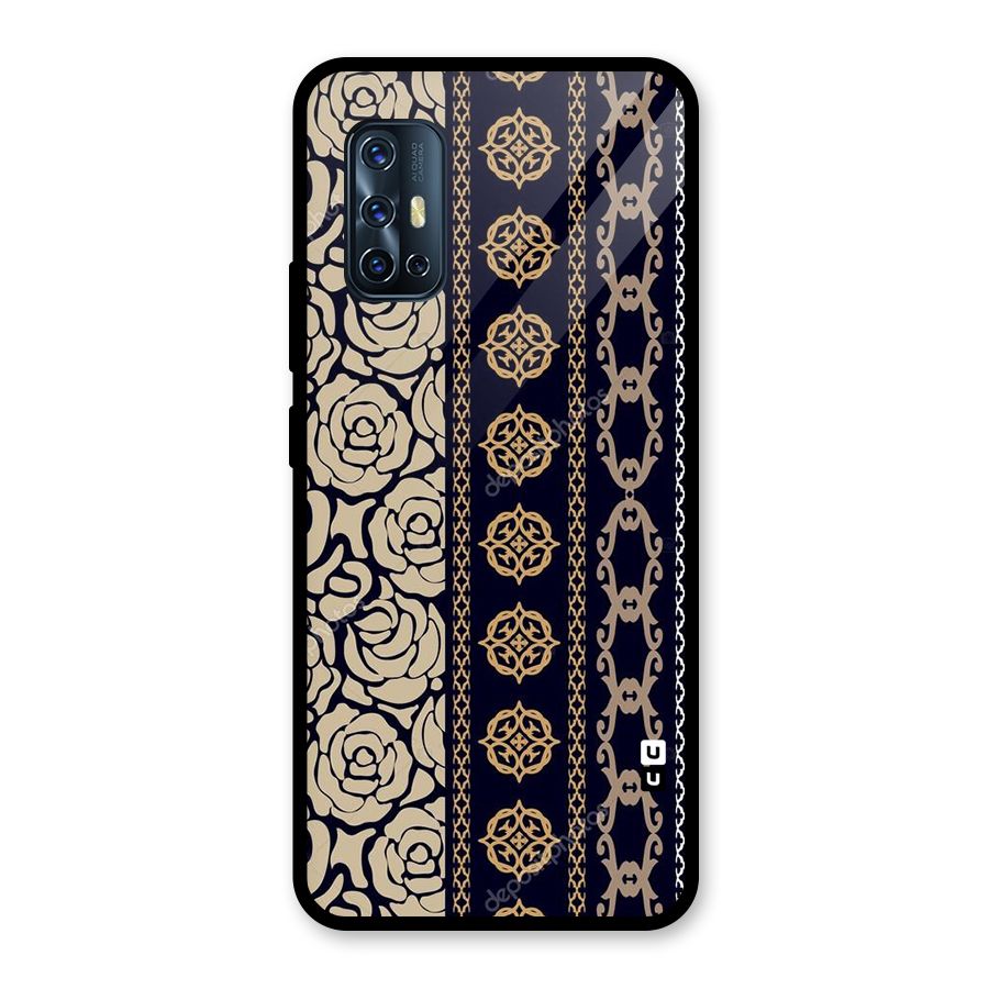 Seamless Pattern Glass Back Case for Vivo V17