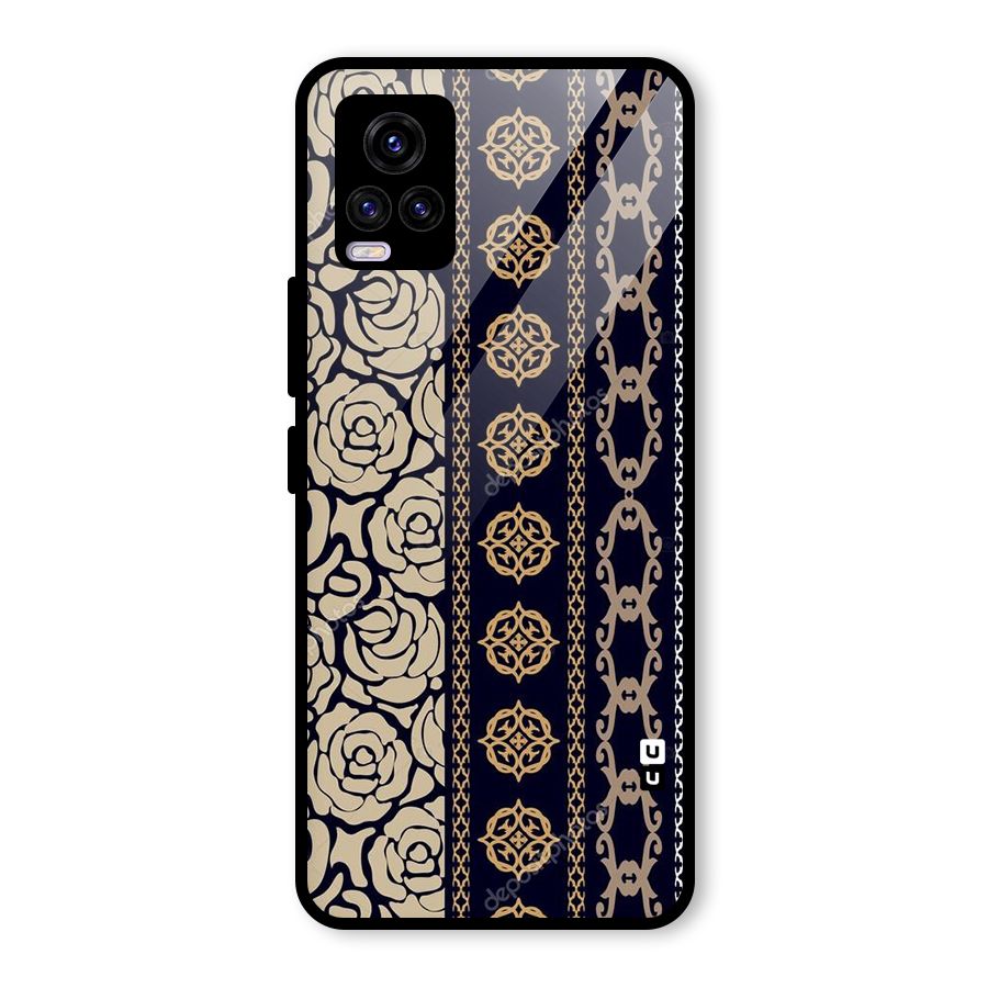 Seamless Pattern Glass Back Case for Vivo V20