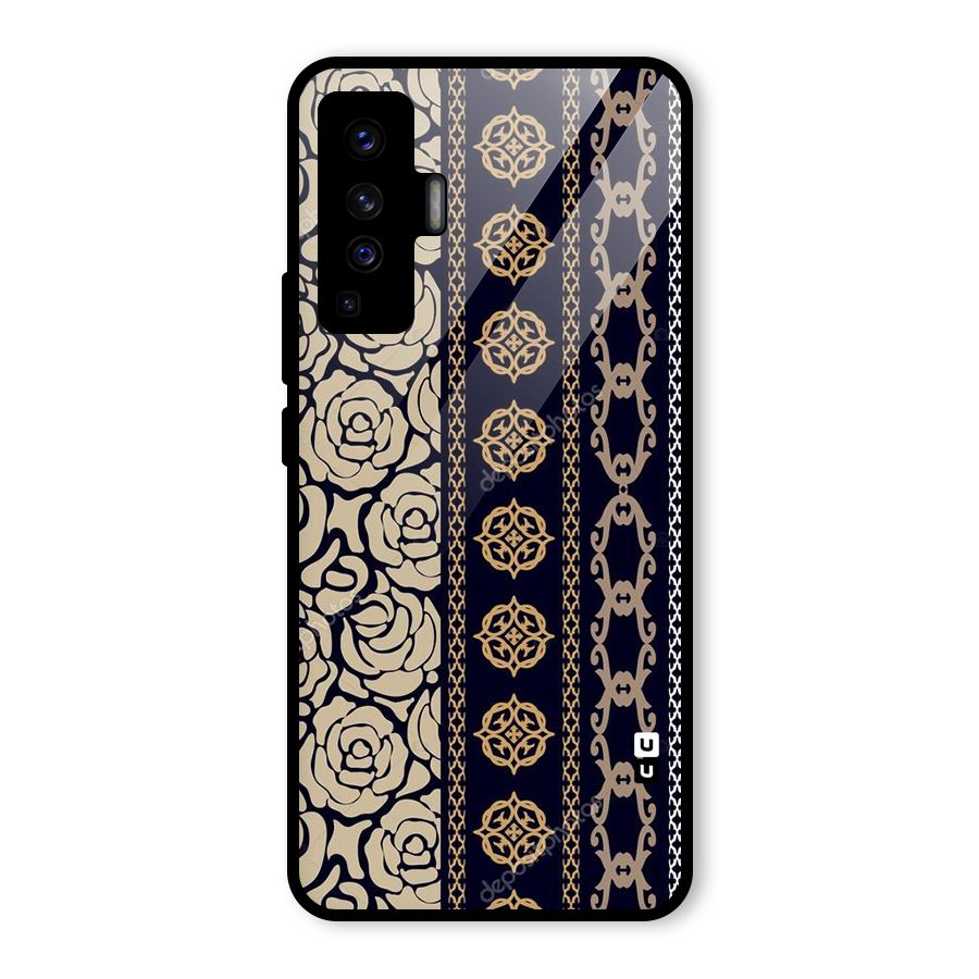 Seamless Pattern Glass Back Case for Vivo X50