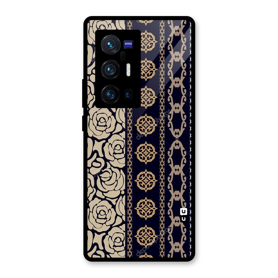 Seamless Pattern Glass Back Case for Vivo X70 Pro Plus