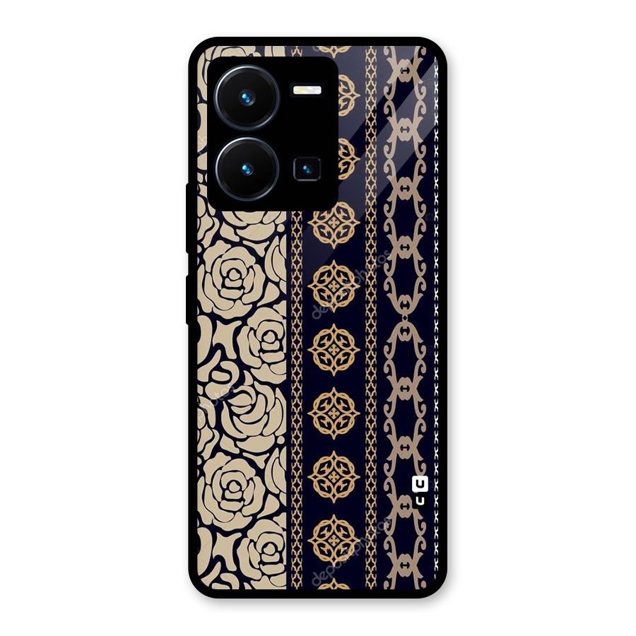 Seamless Pattern Glass Back Case for Vivo Y35