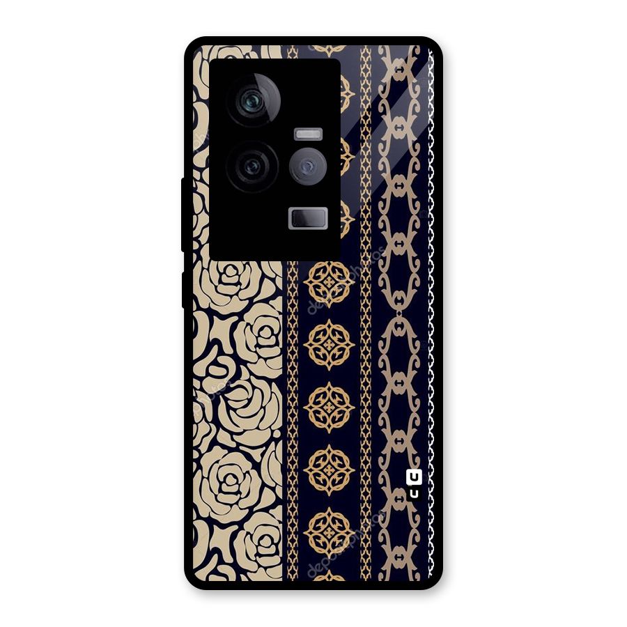 Seamless Pattern Glass Back Case for Vivo iQOO 11 5G