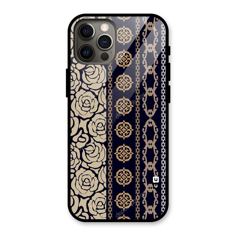Seamless Pattern Glass Back Case for iPhone 12 Pro
