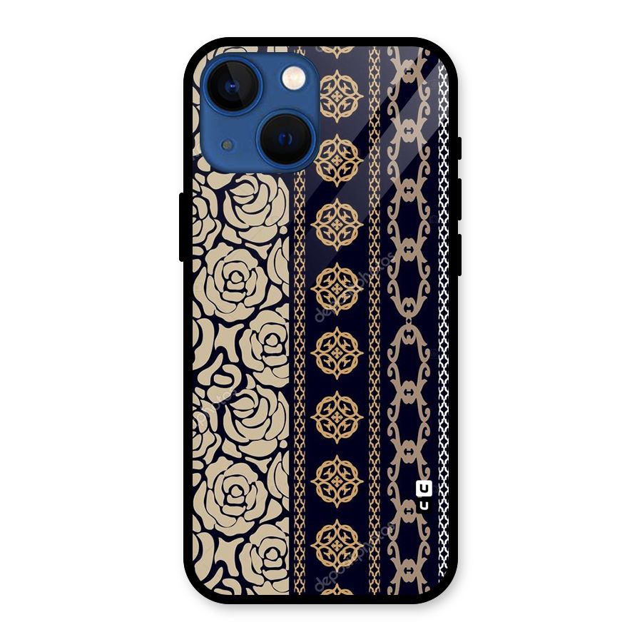 Seamless Pattern Glass Back Case for iPhone 13 Mini