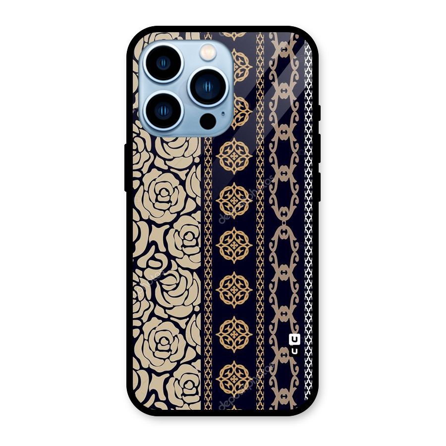 Seamless Pattern Glass Back Case for iPhone 13 Pro
