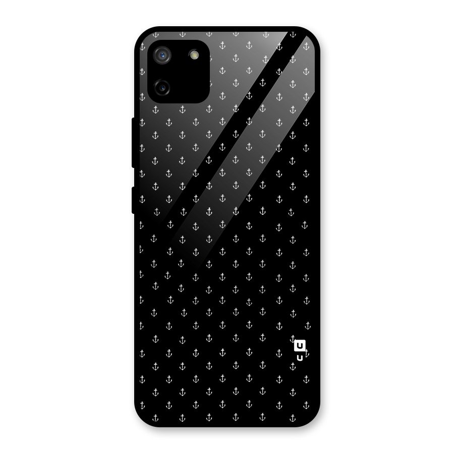Seamless Small Anchors Pattern Glass Back Case for Realme C11