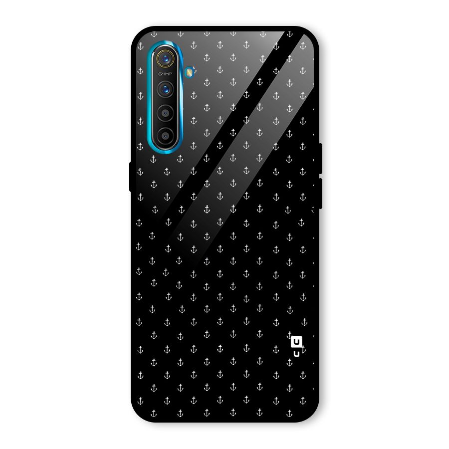 Seamless Small Anchors Pattern Glass Back Case for Realme XT