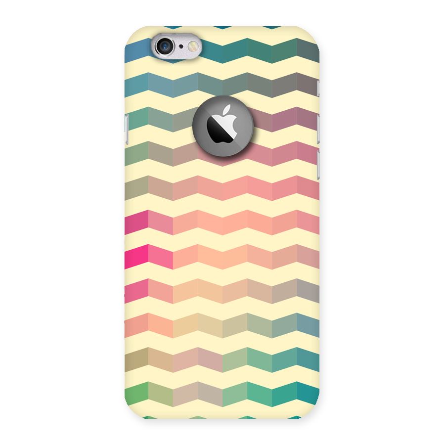 Seamless ZigZag Design Back Case for iPhone 6 Logo Cut