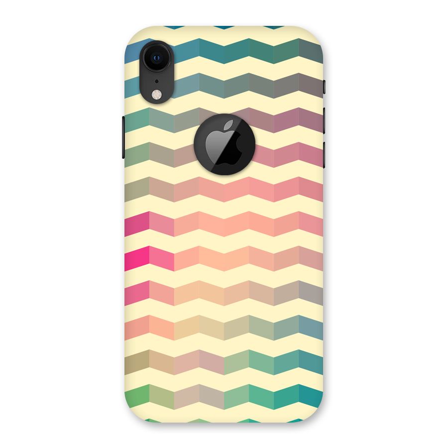 Seamless ZigZag Design Back Case for iPhone XR Logo Cut