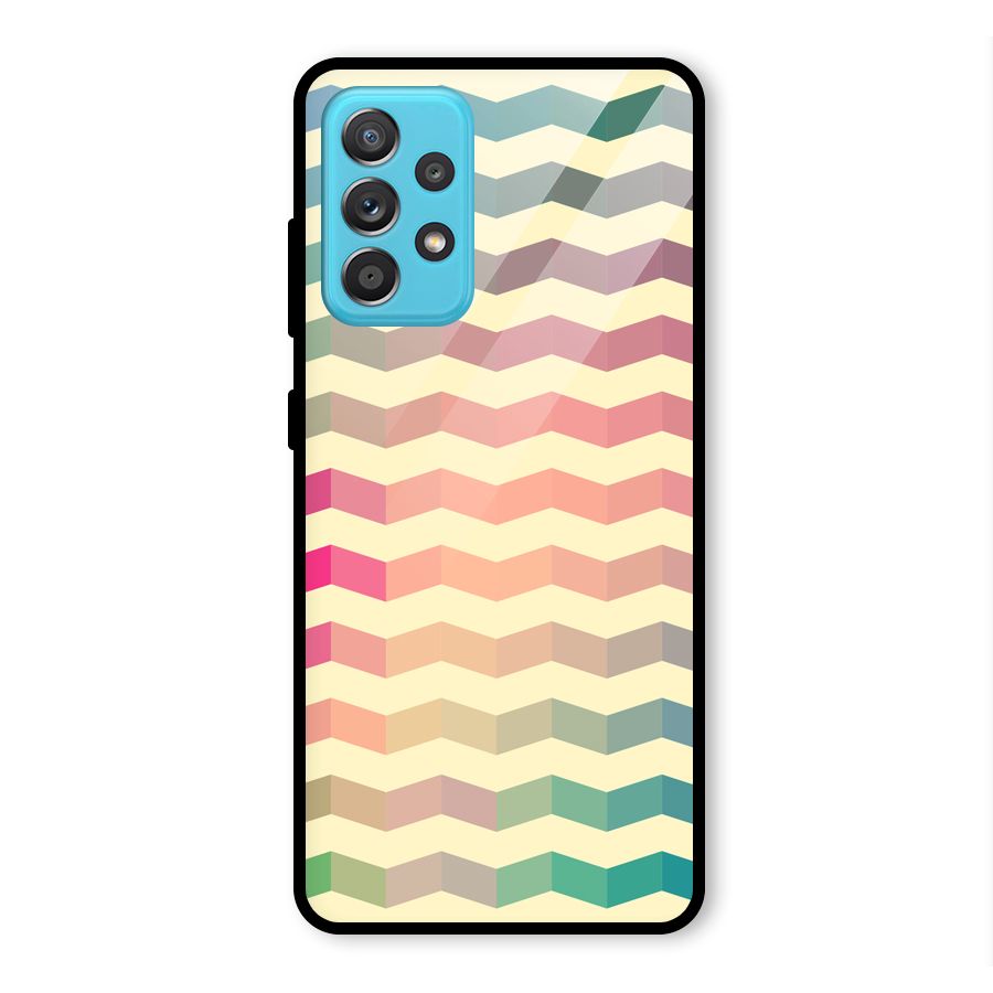 Seamless ZigZag Design Glass Back Case for Galaxy A52