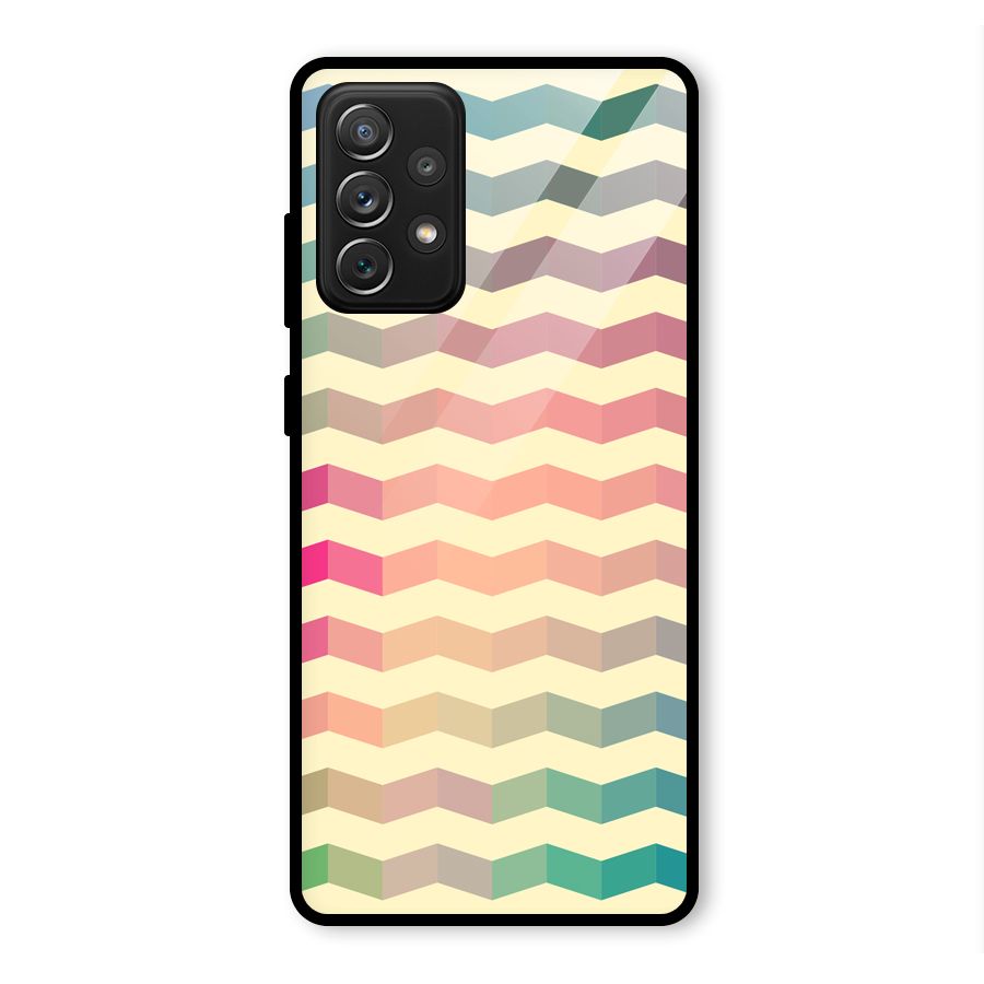 Seamless ZigZag Design Glass Back Case for Galaxy A72