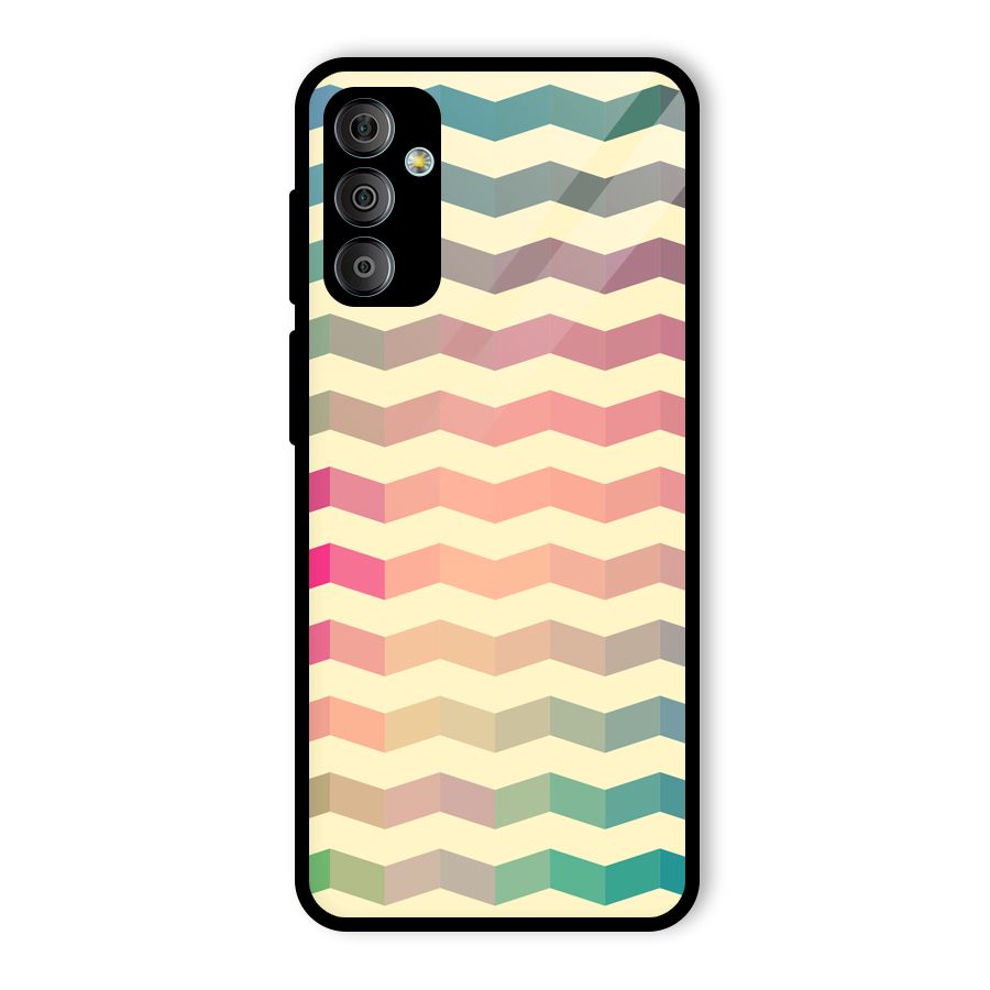 Seamless ZigZag Design Glass Back Case for Galaxy F23