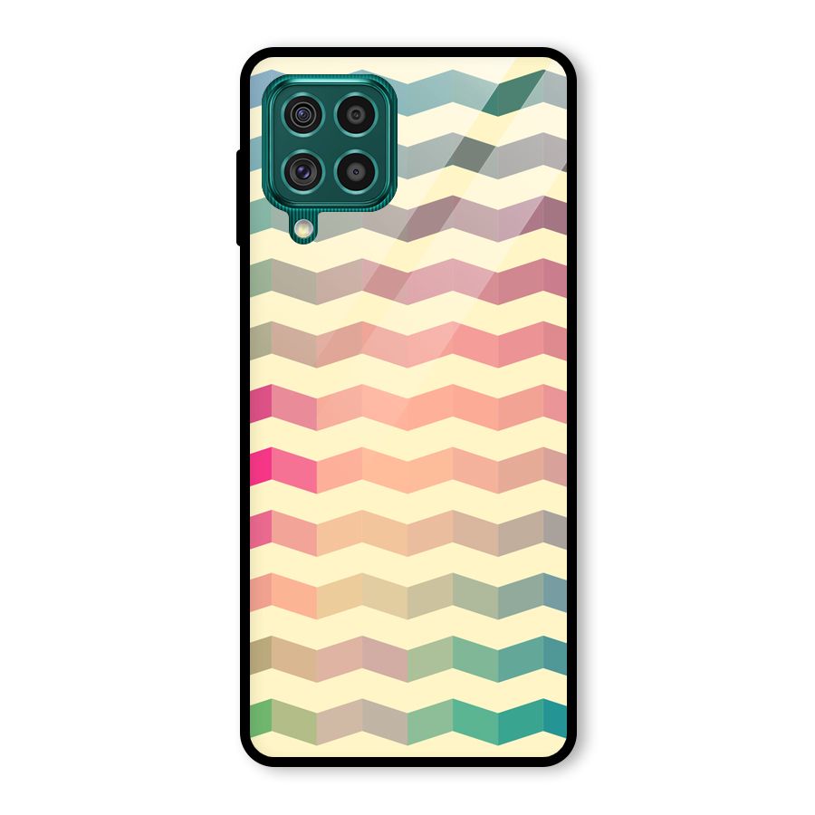 Seamless ZigZag Design Glass Back Case for Galaxy F62