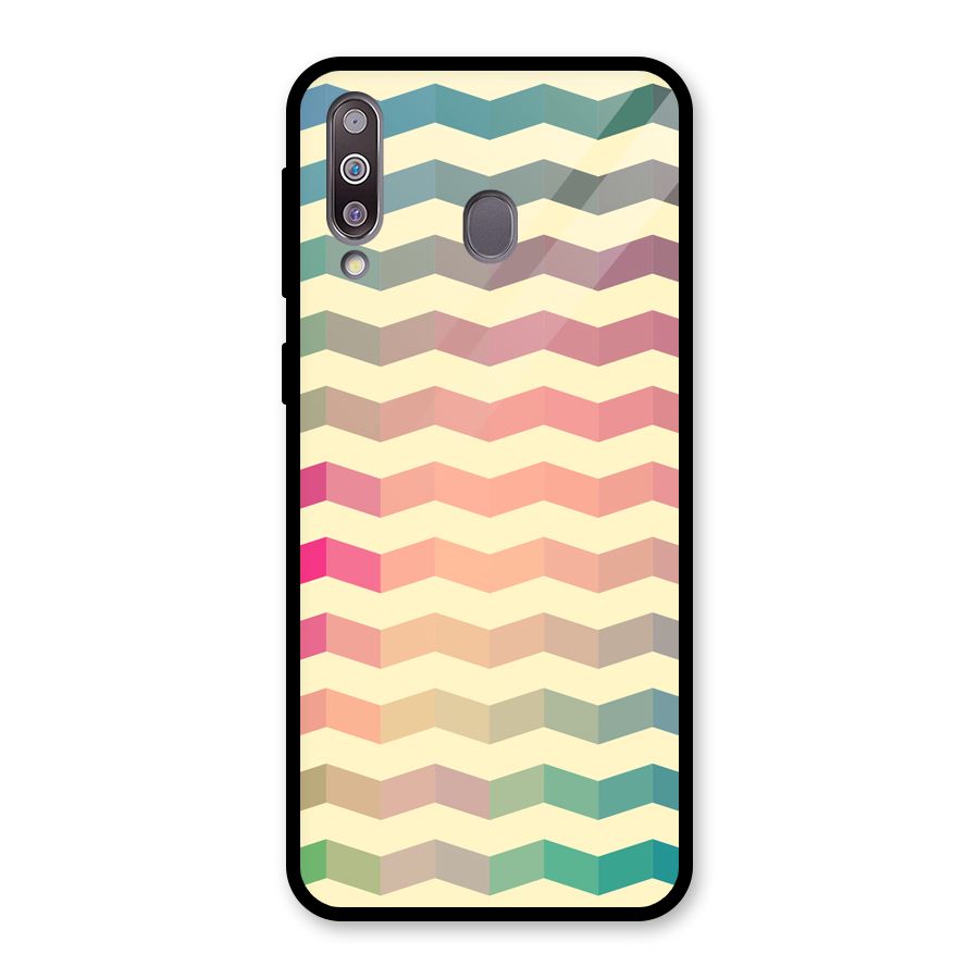 Seamless ZigZag Design Glass Back Case for Galaxy M30