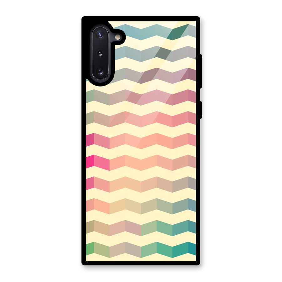 Seamless ZigZag Design Glass Back Case for Galaxy Note 10