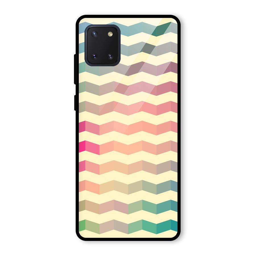Seamless ZigZag Design Glass Back Case for Galaxy Note 10 Lite