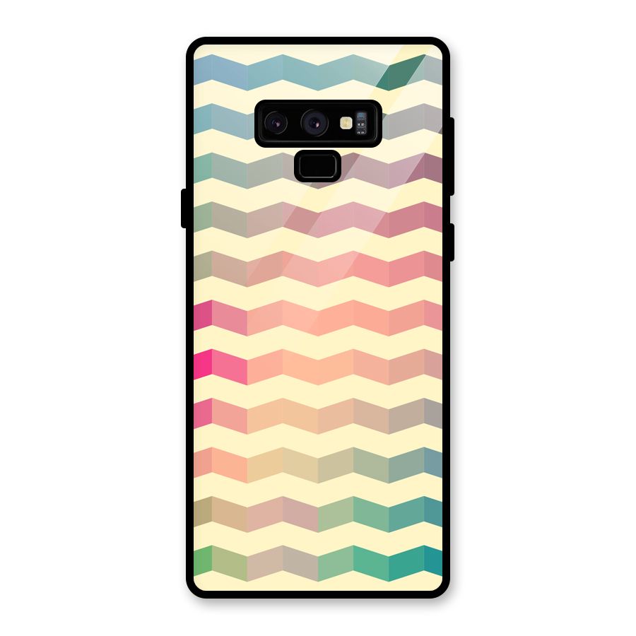 Seamless ZigZag Design Glass Back Case for Galaxy Note 9