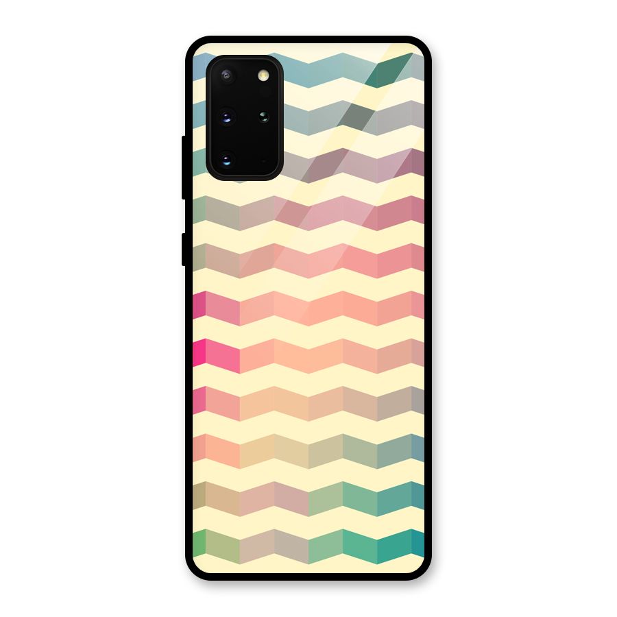 Seamless ZigZag Design Glass Back Case for Galaxy S20 Plus