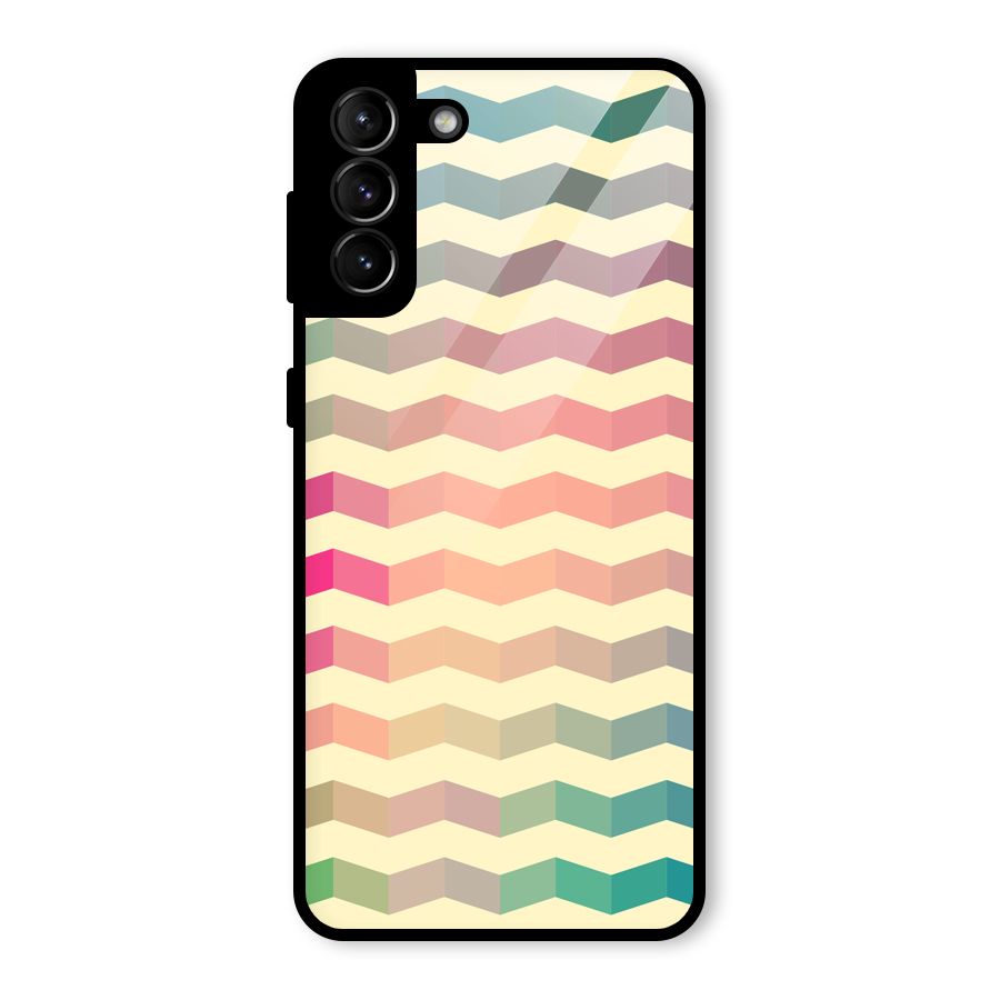 Seamless ZigZag Design Glass Back Case for Galaxy S21 Plus