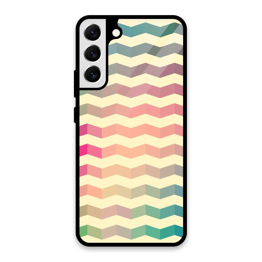 Seamless ZigZag Design Glass Back Case for Galaxy S22 Plus 5G