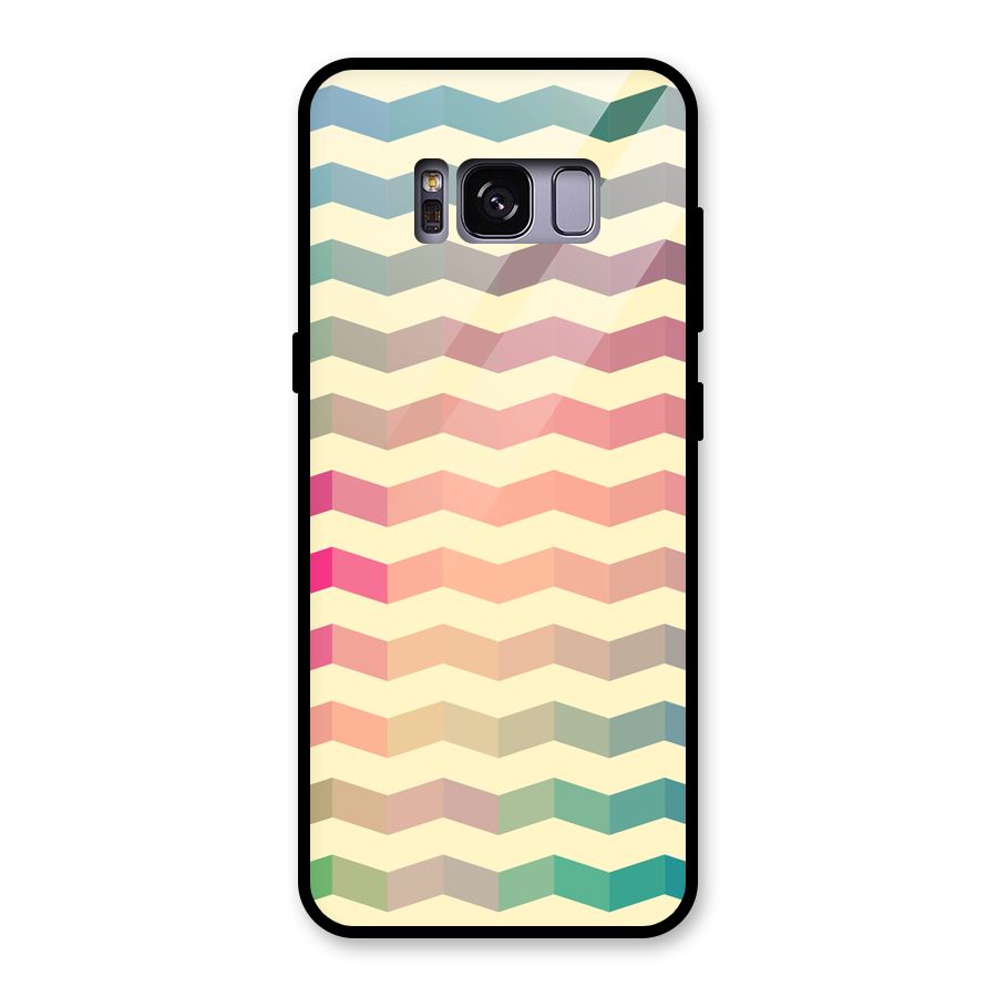 Seamless ZigZag Design Glass Back Case for Galaxy S8