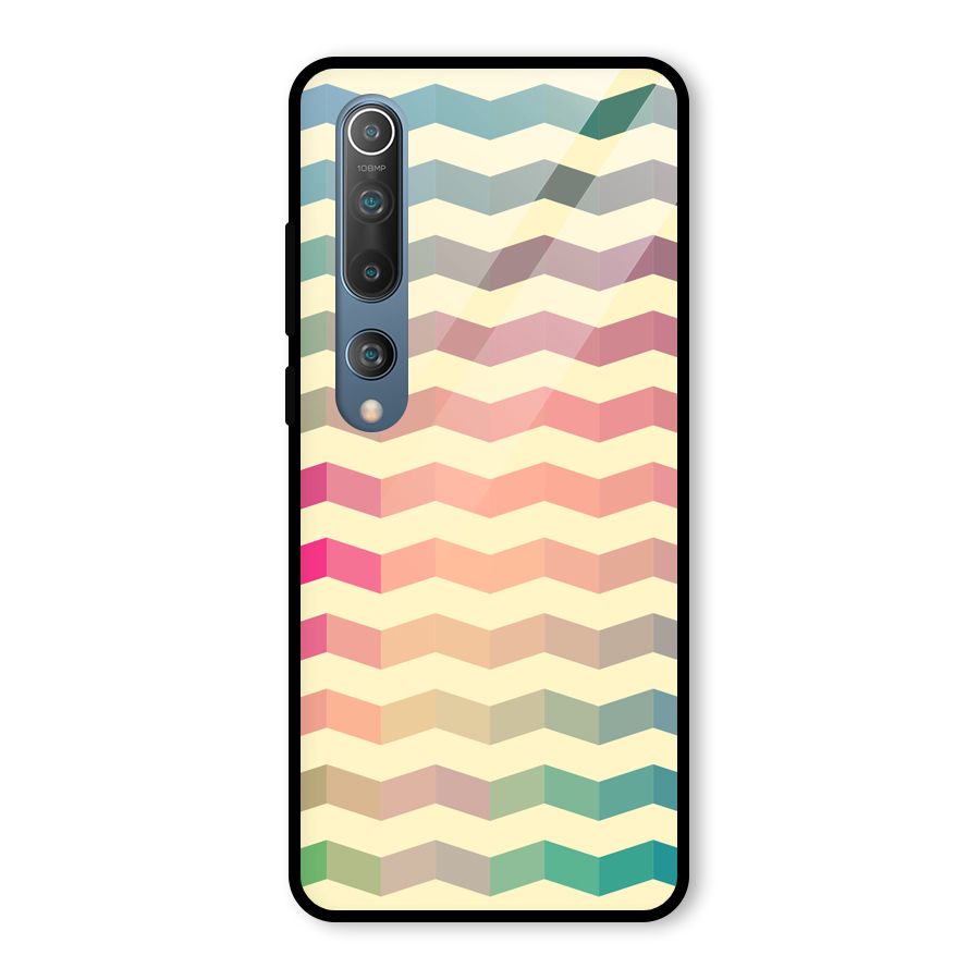 Seamless ZigZag Design Glass Back Case for Mi 10
