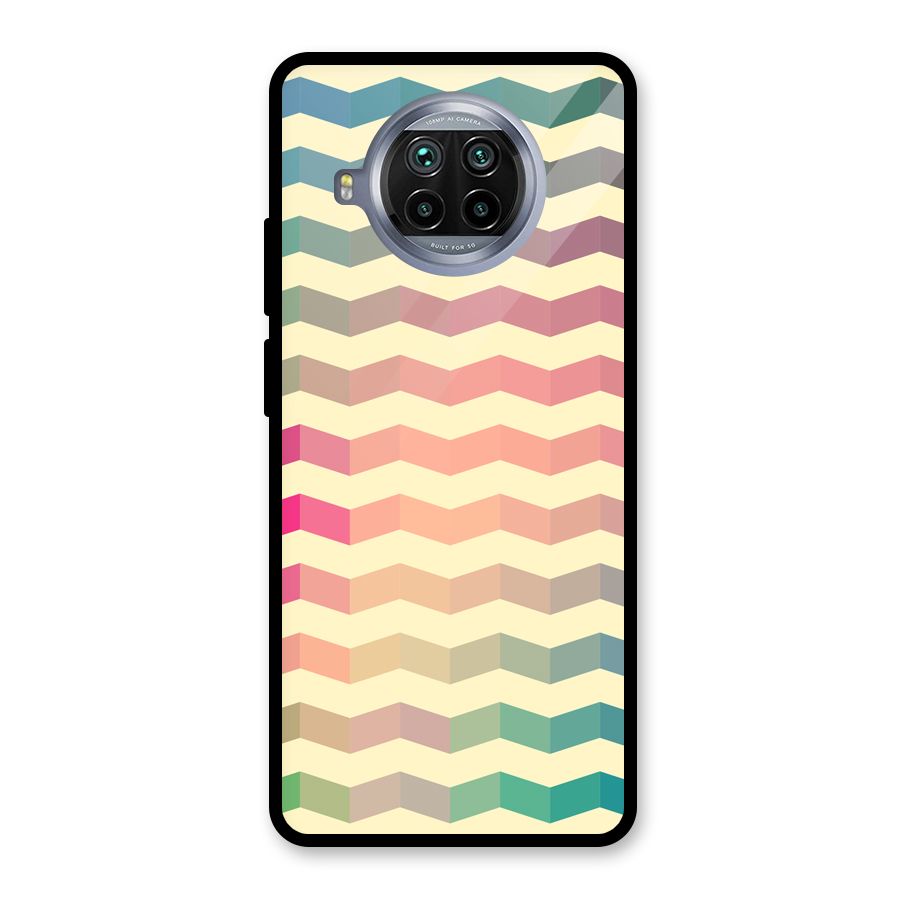 Seamless ZigZag Design Glass Back Case for Mi 10i