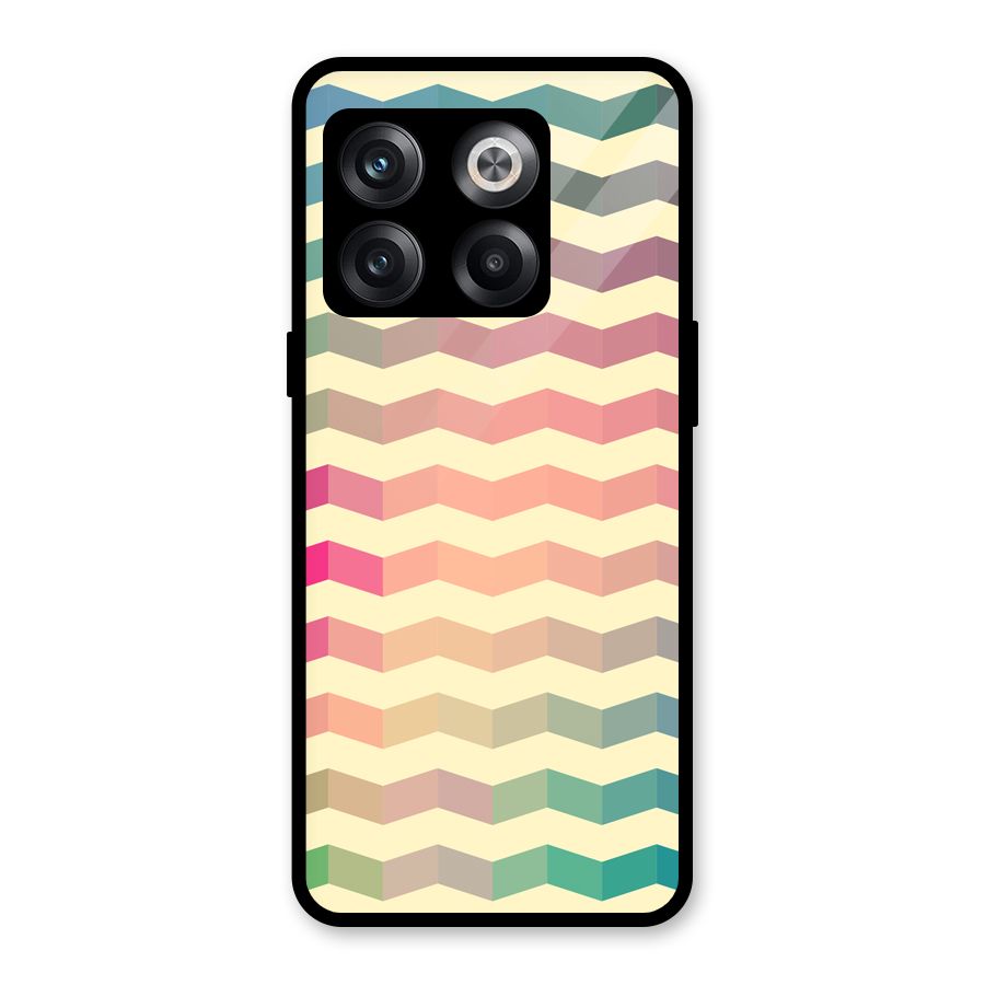 Seamless ZigZag Design Glass Back Case for OnePlus 10T
