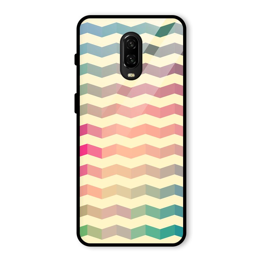 Seamless ZigZag Design Glass Back Case for OnePlus 6T