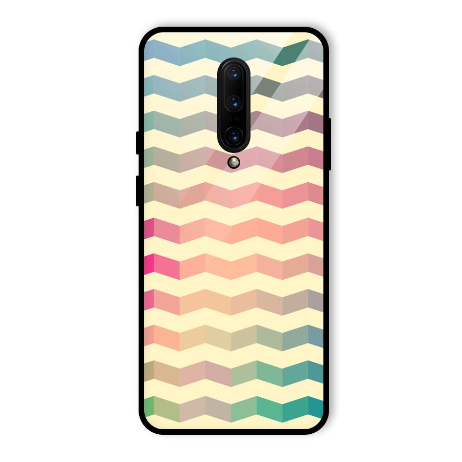 Seamless ZigZag Design Glass Back Case for OnePlus 7 Pro