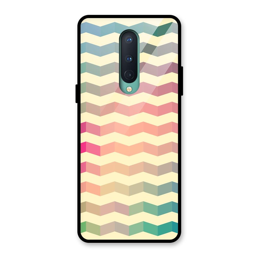 Seamless ZigZag Design Glass Back Case for OnePlus 8