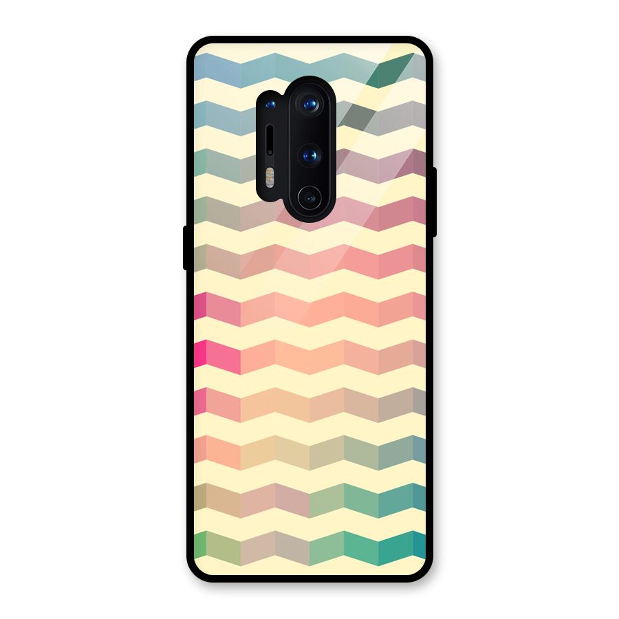 Seamless ZigZag Design Glass Back Case for OnePlus 8 Pro