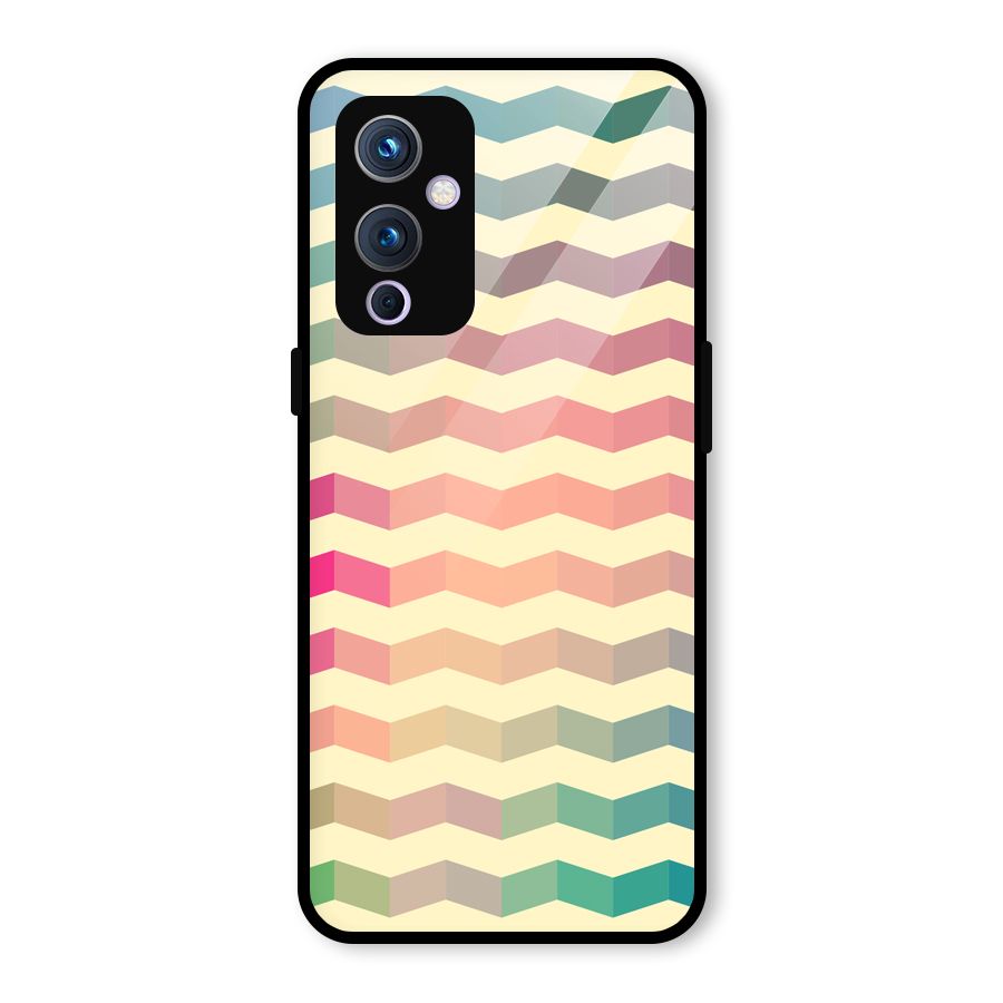 Seamless ZigZag Design Glass Back Case for OnePlus 9