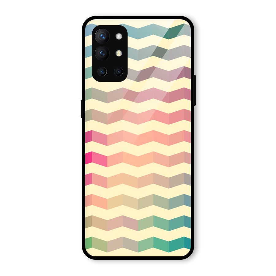 Seamless ZigZag Design Glass Back Case for OnePlus 9R